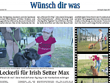 Aktion Weihnachtswunsch-Franziskus Hundeland in der Zeitung